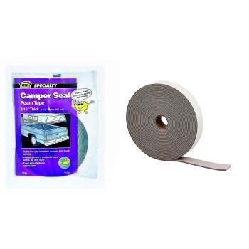 M-D Bldg Prods 02352 Camper Seal Self-Adhesive Foam Tape, Gray ~ Approx 3/16 D" x 1 1/4" W x 30 Ft L 