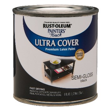 Ultra Cover Acrylic Latex,  Semi-Gloss Black ~ Half Pint