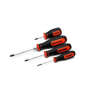 4-Piece Phillips Screwdriver Set - Tri-Lobe Handle