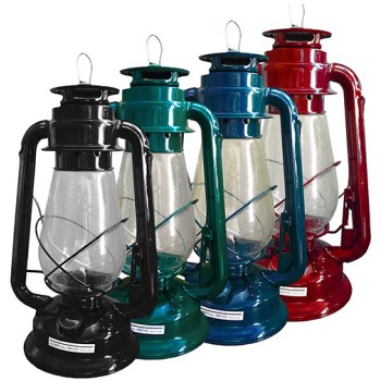 Glow-Bright Hurricane Lantern, Random Colors ~ 12" 