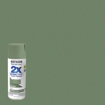 Painter's Touch 2X Spray Paint, Satin Moss Green - 12 oz