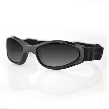 Crossfire Folding Goggles, Smoked Lens, Black Frame