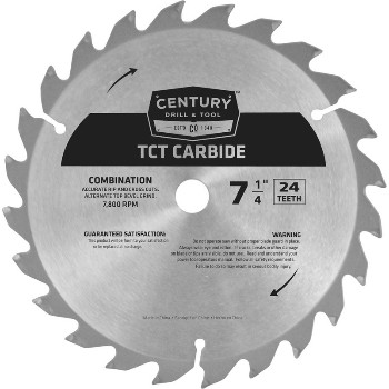 Century Drill & Tool   09107 Carbide Tip Circular 24t Saw Blades ~ 7 1/4" 