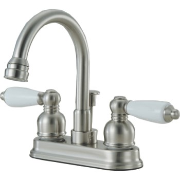 Lavatory & Bar Faucet, 2 Handle ~  Satin Nickel