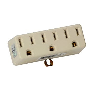 Leviton 001-698-i Outlet Adapter, 3 Outlets ~ Grounded