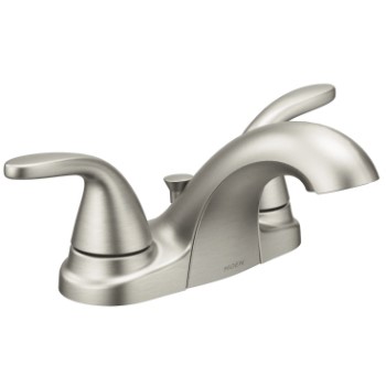 Moen 84603SRN Adler Series 2 Lever Handle Lavatory Faucet,  Brushed Nickel Finish, 4"  CTC