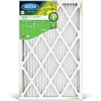 Pleated Furnace Air Filter, MERV 8 - 12" x 30" x 1"