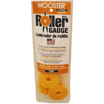 Wooster  00R0820000 Roller Cover Gauges, 6 pk ~ Yellow