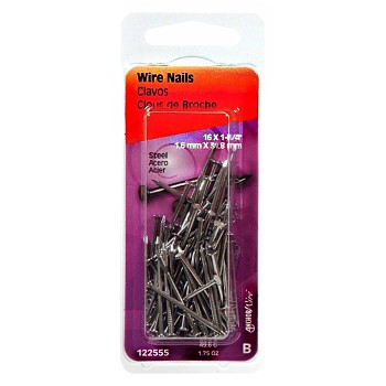 Hillman  122555 Wire Nails,  16 Gauge  ~  1.25 inch 