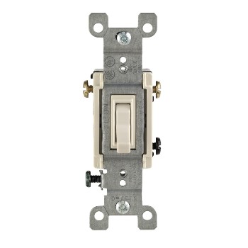 Three-Way Grounded Quiet Switch ~ Light Almond