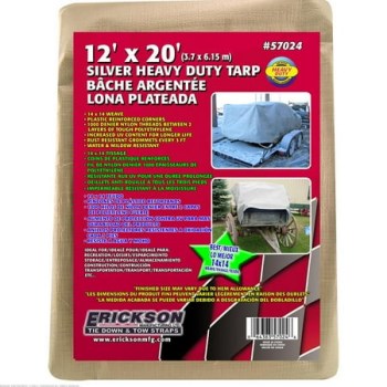 Heavy Grade Poly Tarp, Silver - 12 x 20 Ft