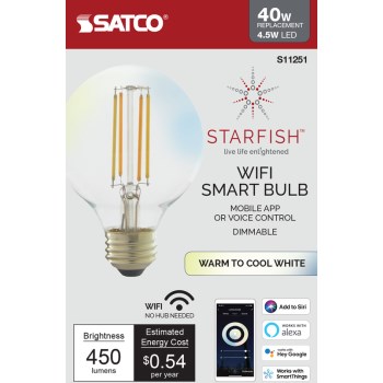 4.5W G25 LED Smart Bulb