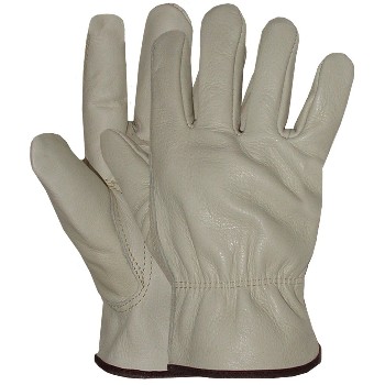 Leather Gloves, Unlined  Premium Grain ~ Men's Jumbo 