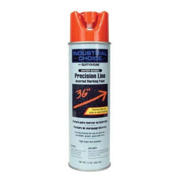 Precision-Line Inverted Marking Paint, Alert Orange - 17 oz Cans