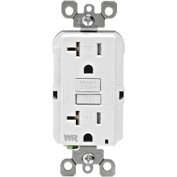 Weather and Tamper Reisistant Self-Test GFCI, White ~ 20 amp