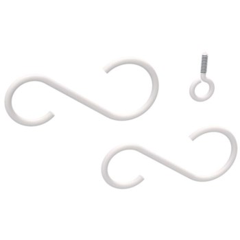 White Extention Hook Kit, Visual Pack 2665 3 - 1 / 2 inches