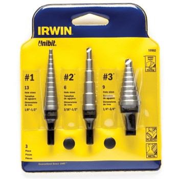 Unibit Step Drill Bit Set - 3pc