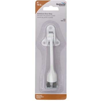 White Kickdown Door Stop, Visual Pack238 4  inches