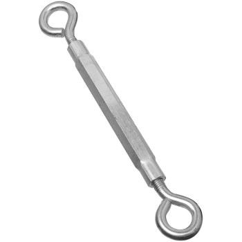 Eye & Eye Turnbuckle, Zinc Plated - 1/2" x 17"