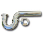 Larsen Chrome Brass P-Trap, 22 Gauge - 1-1/2"