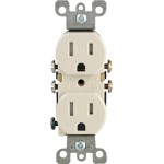 Tamper-Proof Duplex Outlet - Light Almond
