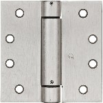 Self-Closing Spring Door Hinge, Satin Nickel Finish ~ 4" x 4" 