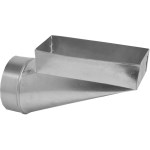 Galvanized End Register Boot - 4" x 12" x 6"