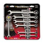 Ratcheting Combination Wrench Set, Metric - 7pc
