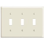 Three-Toggle Switch Plate - White