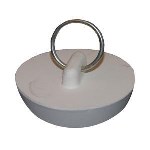 Larsen Hollow Rubber Sink Stopper, White - 1-1/2" to 1-5/8"