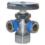 Larsen 3-Way Compression Valve - 5/8" x 3/8" x 3/8"