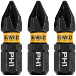 DeWalt FlexTorq Phillips #1 Insert Bit - 1", 3pk