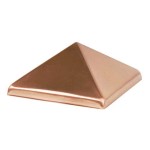 Copper Pyramid Post Cap ~ 4" x 4" 