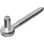 Screw Hook,  Zinc Plated ~ 5/8" x 5" 