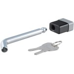 Curt Hitch Lock, Deadbolt, Chrome - 5/8", Fits 2" to 3" Receiver