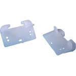 US Hardware Rear Drawer Slide Guide   White   2pk