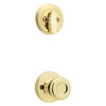Kwikset Tylo Handleset Interior Trim, Polished Brass