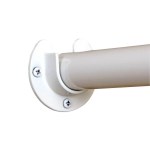Closet Pole Socket Set ~ Heavy Duty Steel, White 