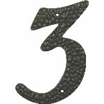 Black House Number - # Three  - 3 1/2"- 3 3/4"