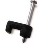 Gardner Bender Low Voltage Cable Staple, Black   3/16"  25 Pk