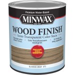 Minwax 10820 Water-Based Semi-Transparent Color Stain, Classic Gray ~ Quart