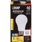 Feit Electric LED A19 Bulb, Bright White - 60W Equivalent