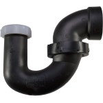 US Hardware ABS P-Trap, Black  1-1/2" x 1-1/4"