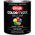 Color Maxx Paint & Primer, Flat Black ~ Quart