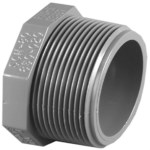 Schedule 80 PVC Plug, MPT - 1"