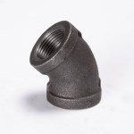 Anvil/Mueller 45-Degree Elbow, Black - 3/4"