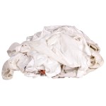Reclaimed Textiles - White Knit Wipers, 1 lb Bag