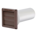SUPURR-Vent Louvered Vent Hood - 4", Brown