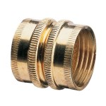 Nelson Double Female Brass Hose Connector   3/4"