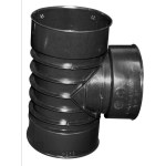 ADS Singlewall Snap Tee   Corrugated Drain    3"
